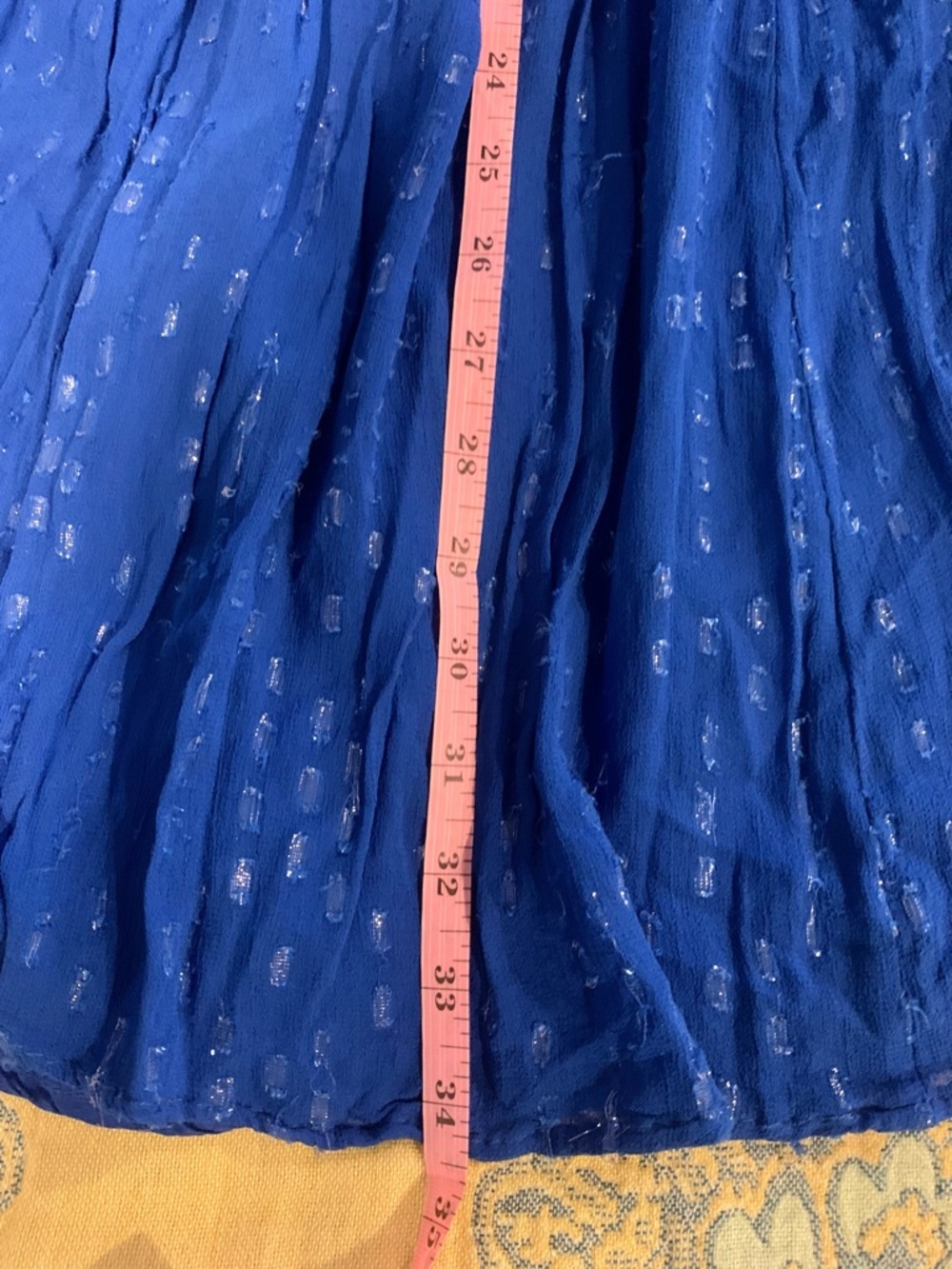 FREE PEOPLE All You Need Flowy Sheer Dress in Cobalt Blue - Picture 15 of 16